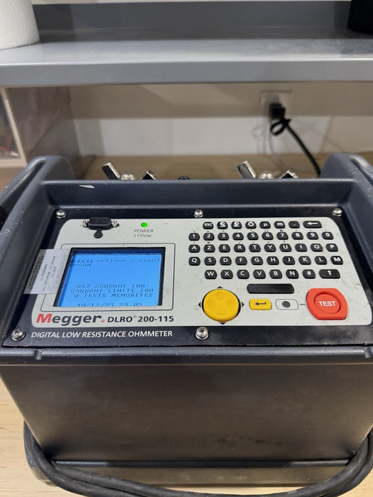 MEGGER DLRO 200-115 DIGITAL LOW RESISTANCE OHMMETER (CALIBRATED 2025) SHIPS FREE