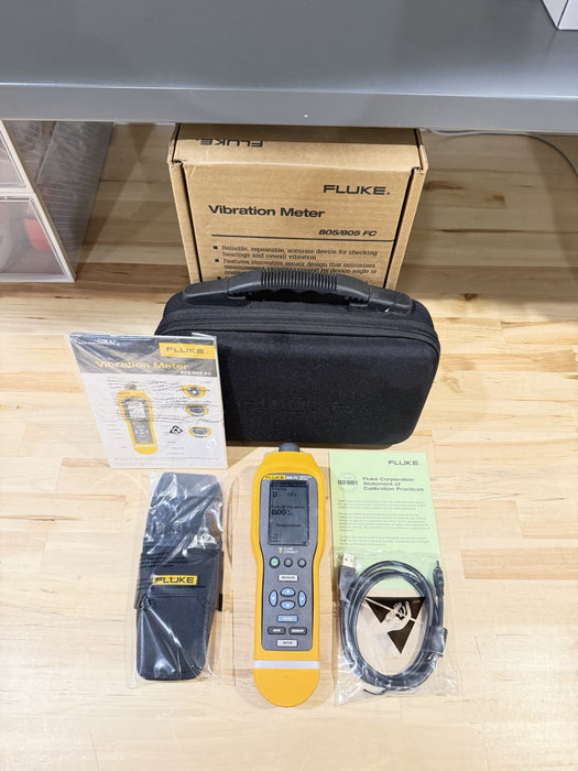 FLUKE 805 FC VIBRATION METER W / ACCESSORIES (NEW FACTORY SEALED) SHIPS FAST