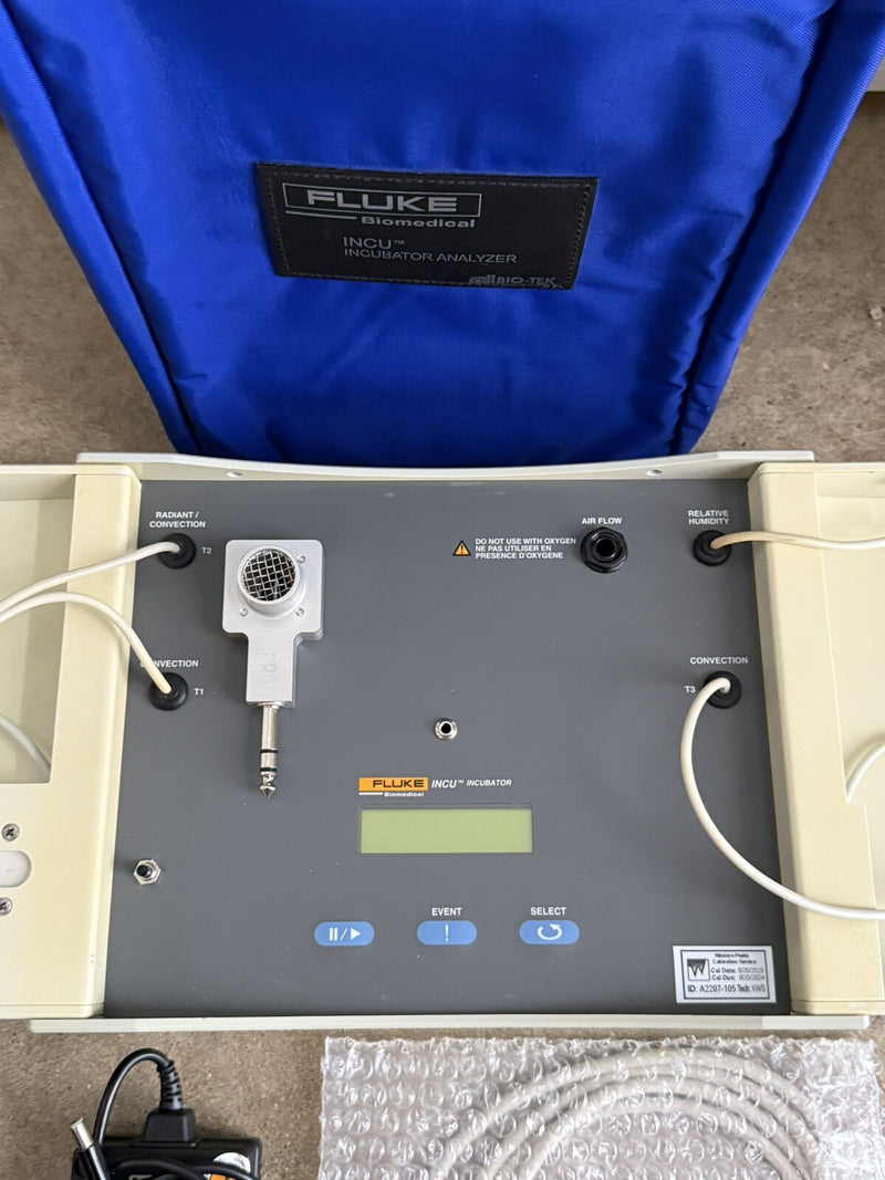 FLUKE BIOMEDICAL INCU INCUBATOR ANALYZER WITH SENSOR CALIBRATED 2024