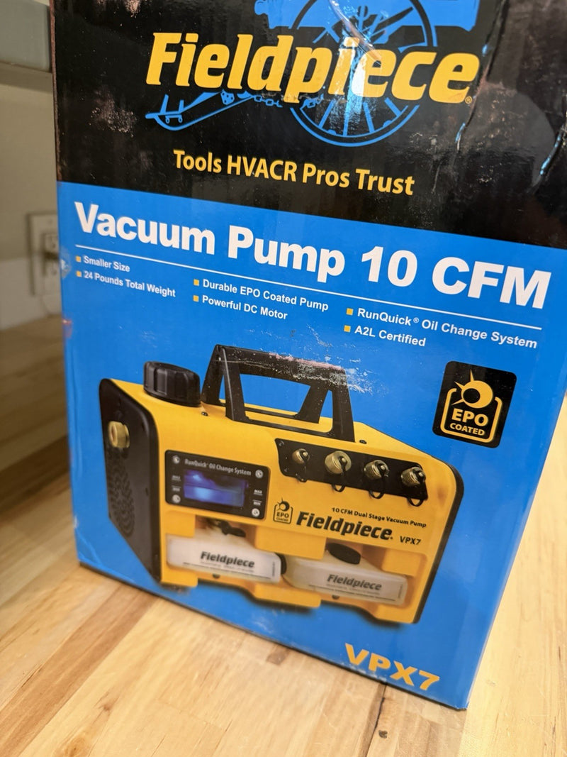 FIELDPIECE VPX7 10 CFM DUAL STAGE VACUMM PUMP