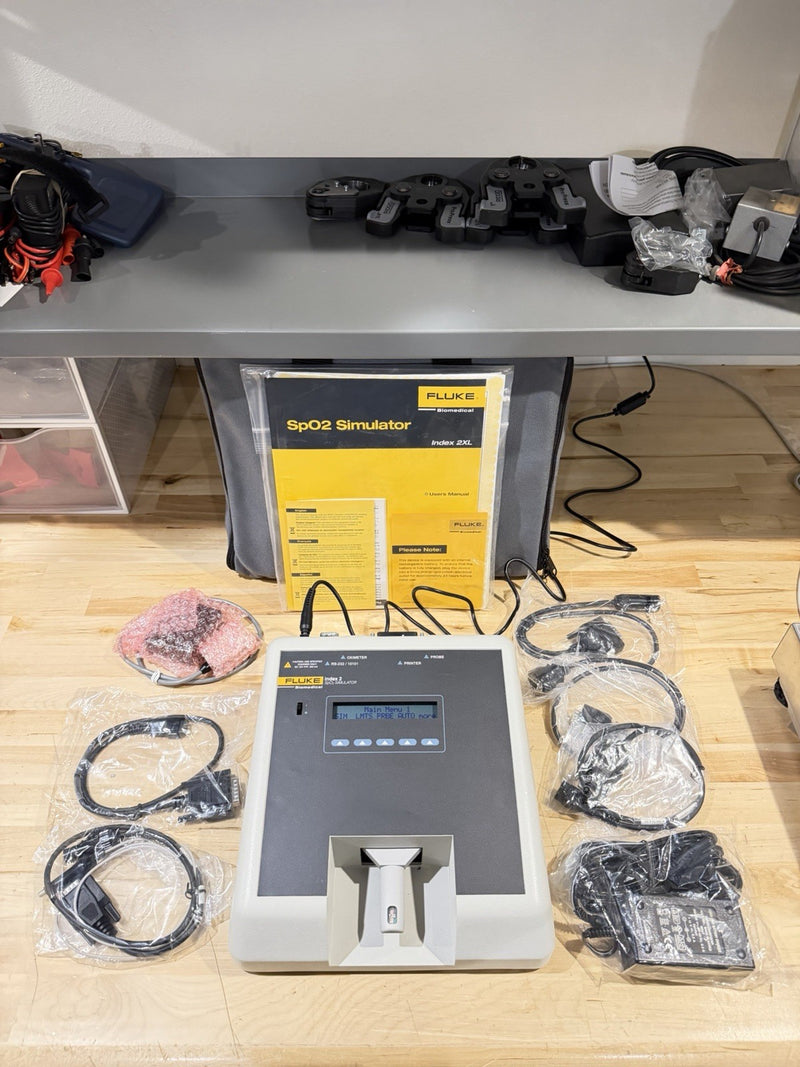 FLUKE INDEX 2 SPO2 SIMULATOR KIT W/ ACCESSORIES (TESTED) SHIPS FREE - NEW