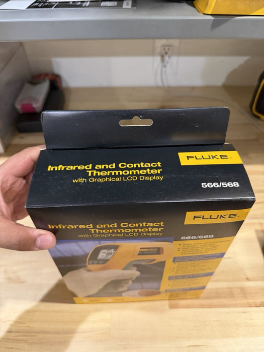 FLUKE 568 INFRARED & CONTACT THERMOMETER WITH GRAPHICAL LCD DISPLAY NEW