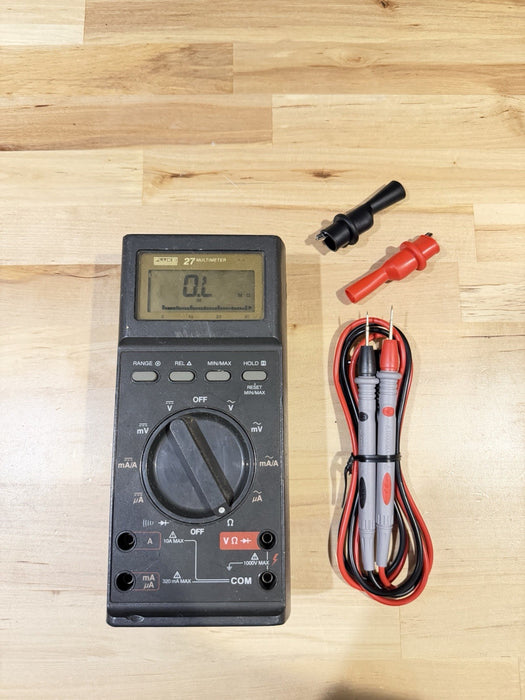 FLUKE 27 DIGITAL MULTIMETER WITH LEADS
