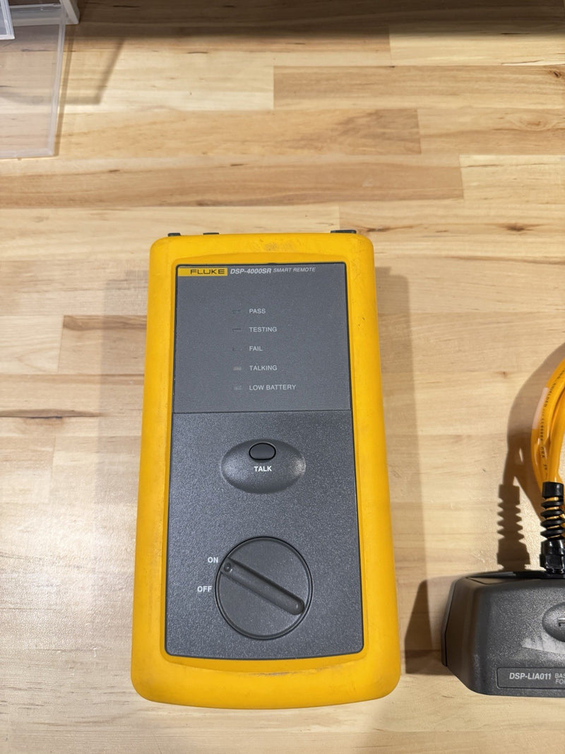 FLUKE NETWORKS DSP-4000SR SMART REMOTE WITHDSP-LIA012 ADAPTER TESTED