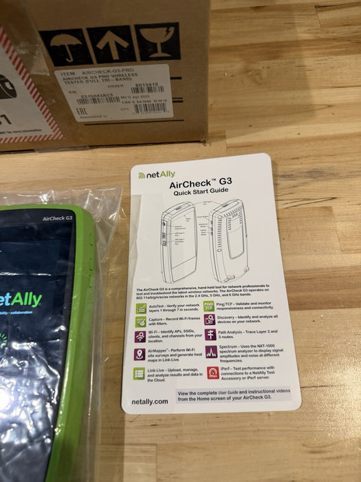 NETALLY AIRCHECK G3 PRO WIRELESS TESTER WITH CHARGER & ANTENNA