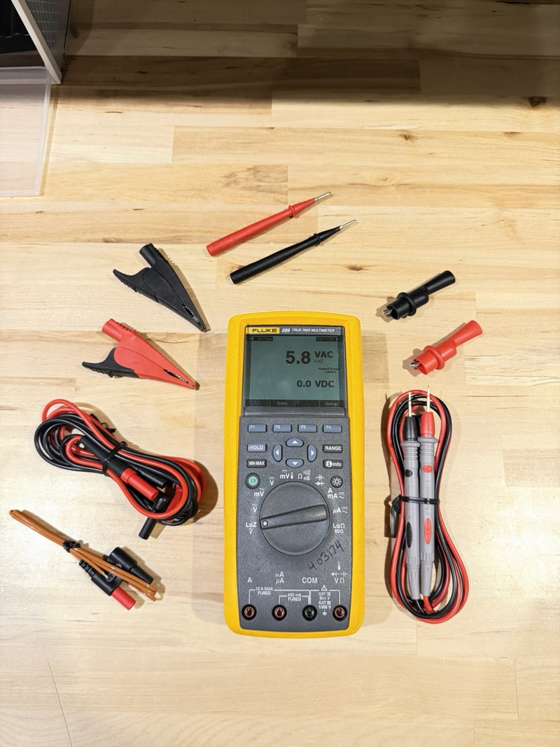 FLUKE 289 TRUE RMS DIGITAL MULTIMETER KIT WITH ACCESSORIES TESTED