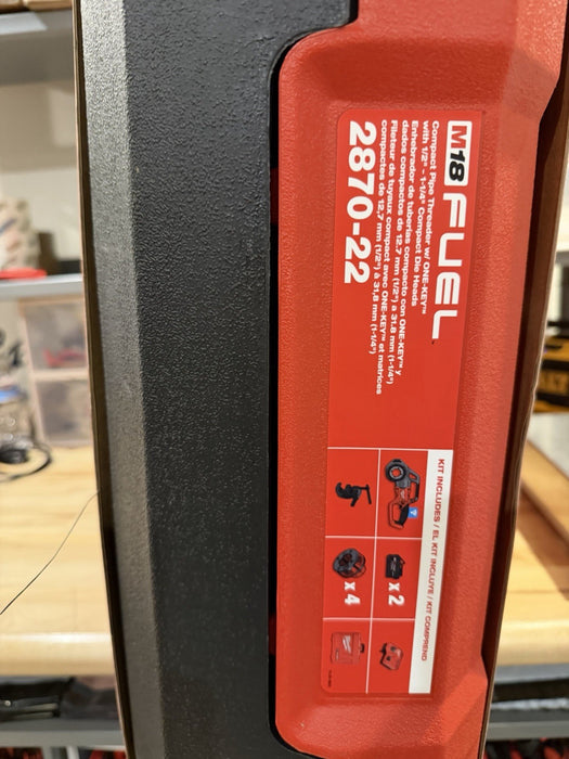 MILWAUKEE 2870-22 M18 18V FUEL PIPE THREADER W/ ONE KEY (NEW FACTORY SEALED)