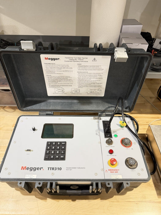 MEGGER TTR310 THREE PHASE TRANSFORMER TURNS RATIO TESTER TESTED