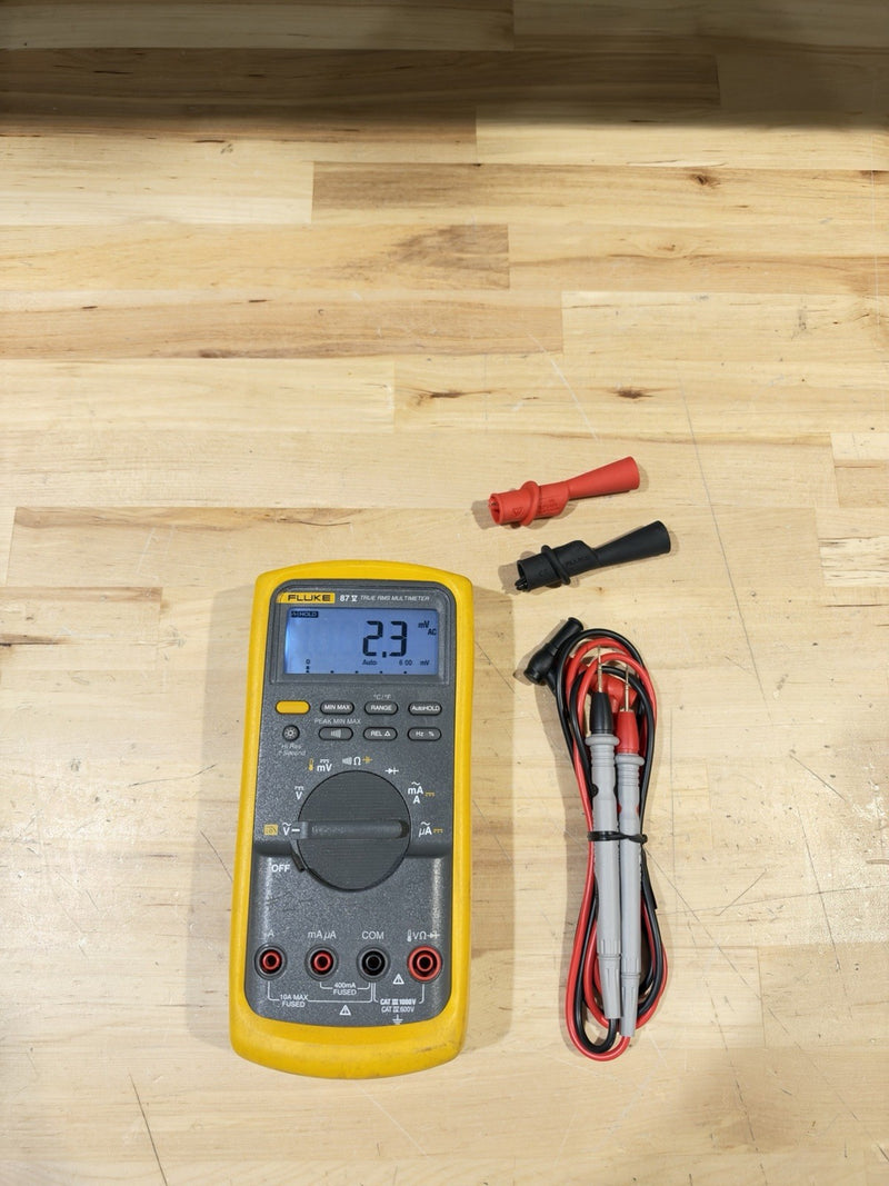 FLUKE 87V TRUE RMS MULTIMETER W/ LEADS (TESTED) SHIPS FAST