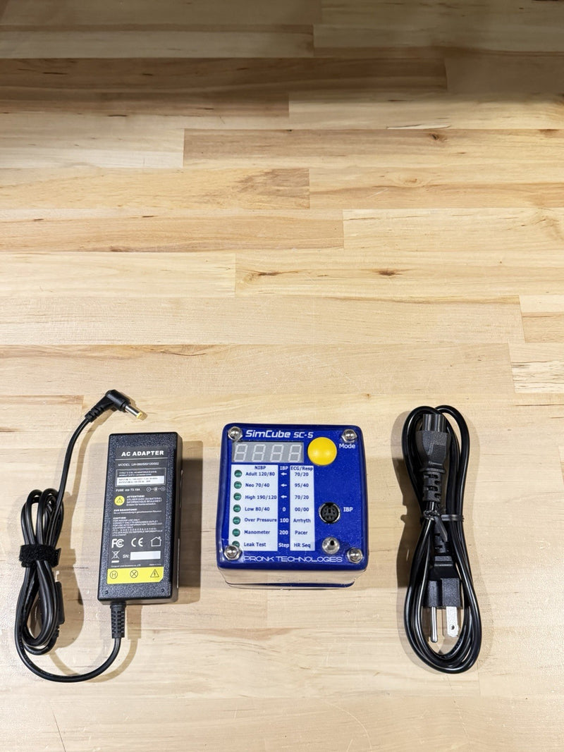 PRONK TECHNOLOGIES SIMCUBE SC-5 PATIENT SIMULATOR WITH CHARGER TESTED