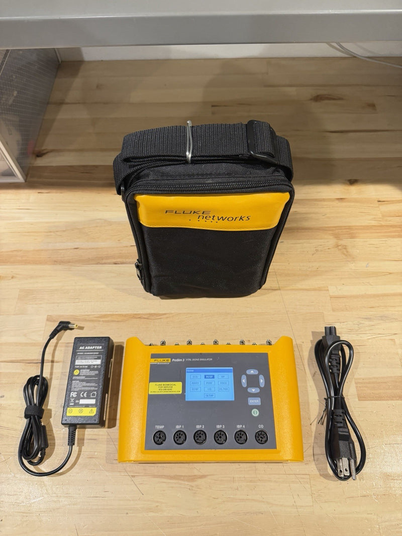 FLUKE BIOMEDICAL PROSIM 3 VITAL SIGNS SIMULATOR W/ CHARGER - TESTED