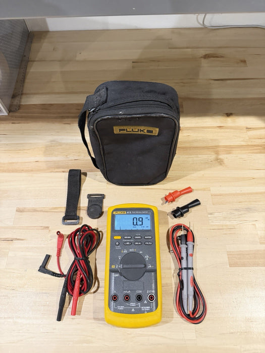 FLUKE 87V TRUE RMS MULTIMETER KIT W/ LEADS (TESTED) SHIPS FAST