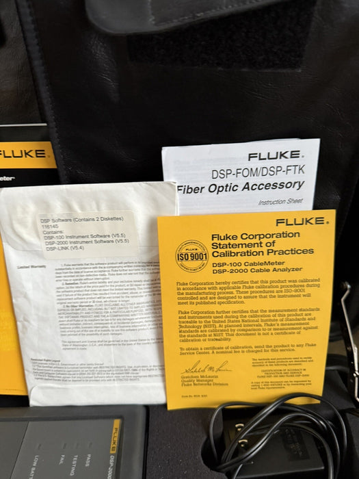 FLUKE DSP-2000 CABLE ANALYZER & DSP-2000SR SMART REMOTE KIT TESTED