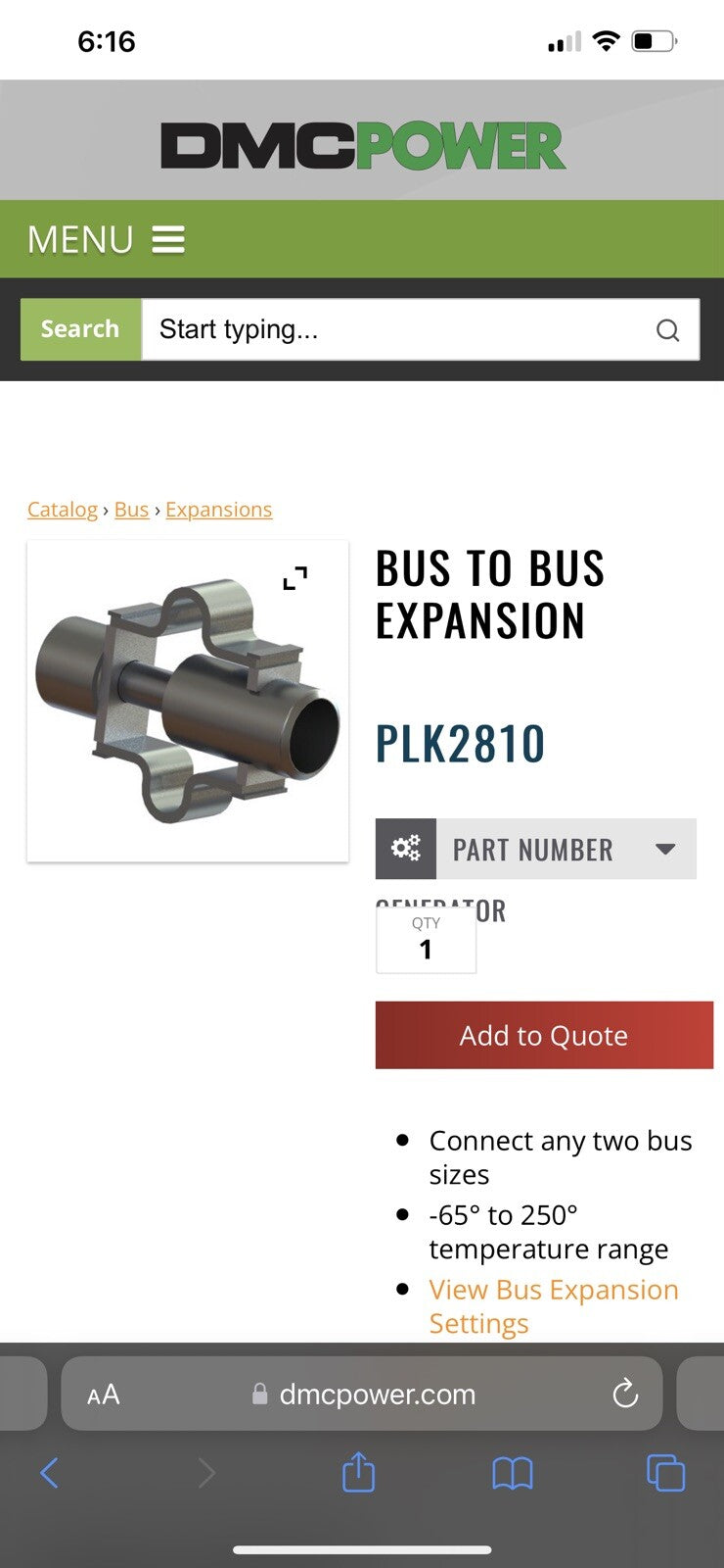 DMC POWER BUS TO BUS EXPANSION PLK2810