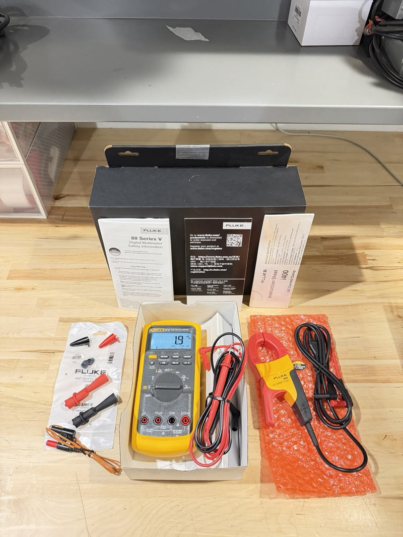 FLUKE 87V/IMSK INDUSTRIAL MULTIMETER SERVICE KIT WITH I400 AC CURRENT CLAMP