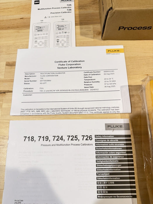 FLUKE 726 PRECISION MULTIFUNCTION CALIBRATOR MFG-2025 CALIBRATED 2025 NEW