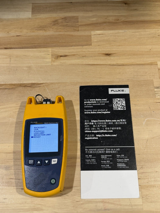 FLUKE NETWORKS FIBER ONESHOT PRO SINGLEMODE TESTER (FREE SHIPPING)