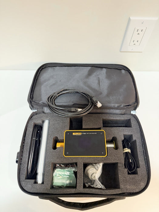 FLUKE BIOMEDICAL VT305 GAS FLOW ANALYZER W/ ACCESSORIES (TESTED) FREE SHIPPING