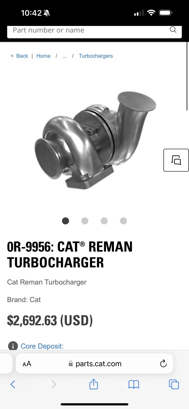 CAT 0R-9956 TURBOCHARGER / NEW - FREE SHIPPING