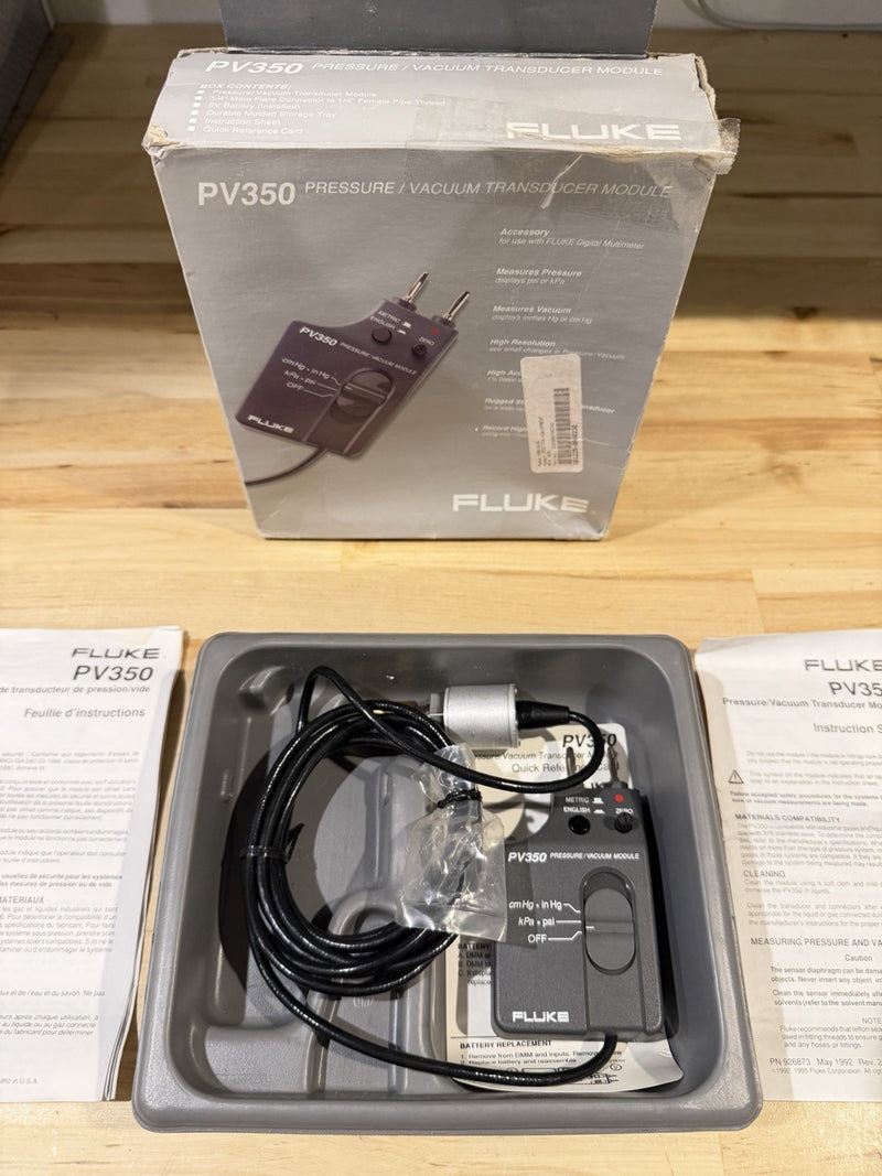 FLUKE PV350 PRESSURE VACUMM TRANSDUCER MODULE TESTED