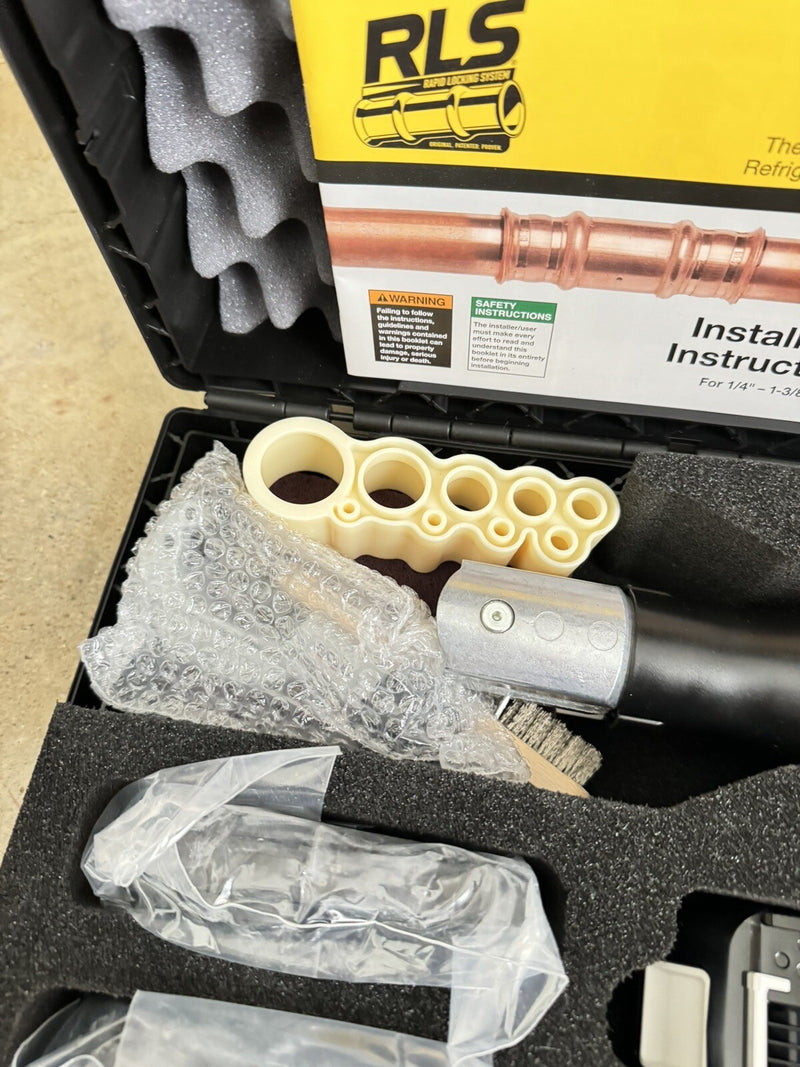 RLS KLAUKE 19TK5 399011190501 COPPER PRESS FIT CRIMPING TOOL KIT 19KN WITH 5 JAWS