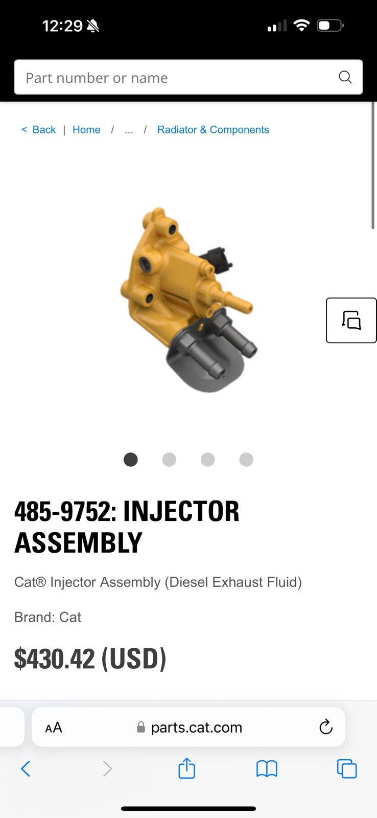 CAT 485-9752 OEM INJECTOR ASSEMBLY