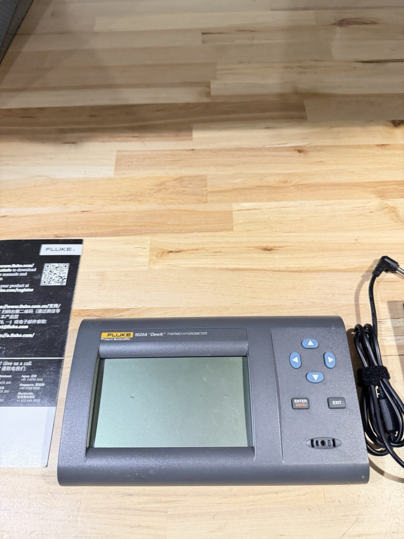 FLUKE 1620A DEWK THERMO HYGROMETER WITH CHARGER TESTED