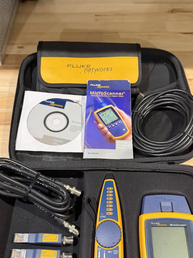 FLUKE NETWORKS MS2-KIT MICROSCANNER 2 & INTELLITONE PRO200 CABLE TEST KIT