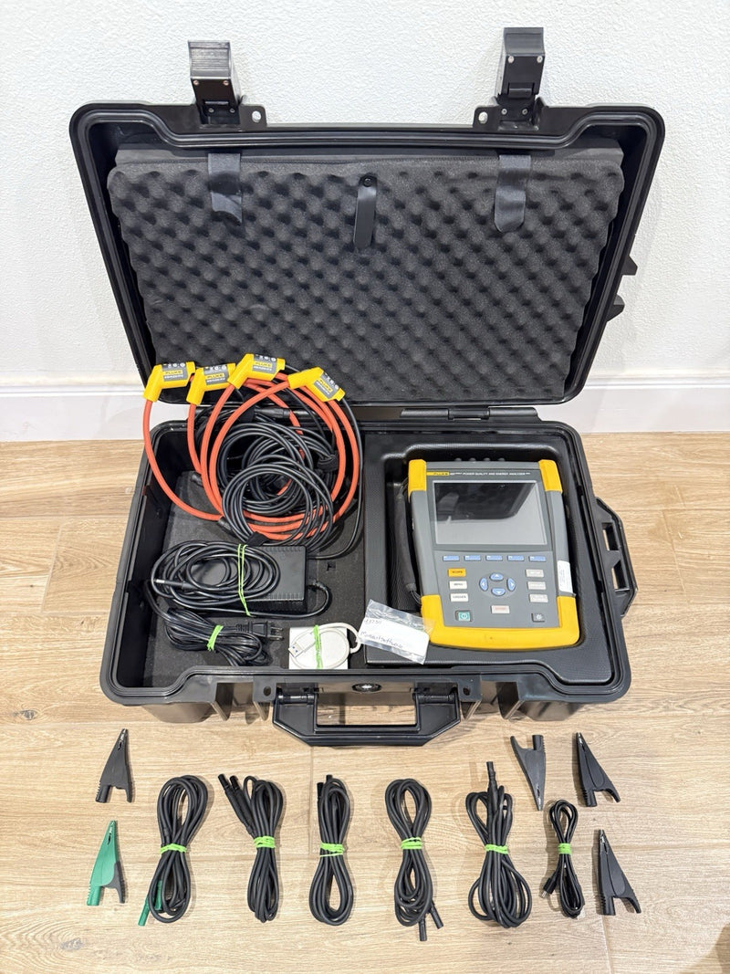 FLUKE 437 II POWER QUALITY & ENERGY ANALYZER WITH ACCESSORIES CALIBRATED 2026