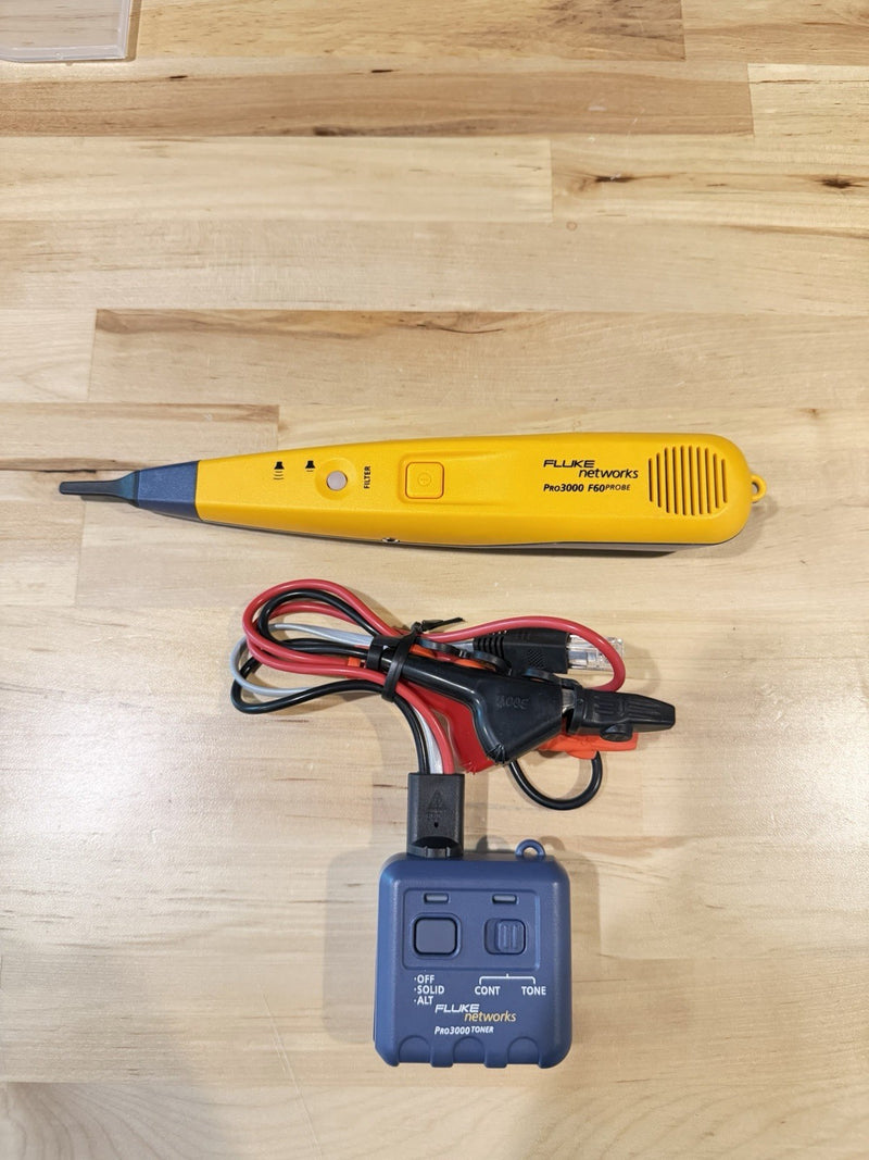 FLUKE NETWORKS PRO3000 F60 PROBE & PRO3000 TONER KIT TESTED