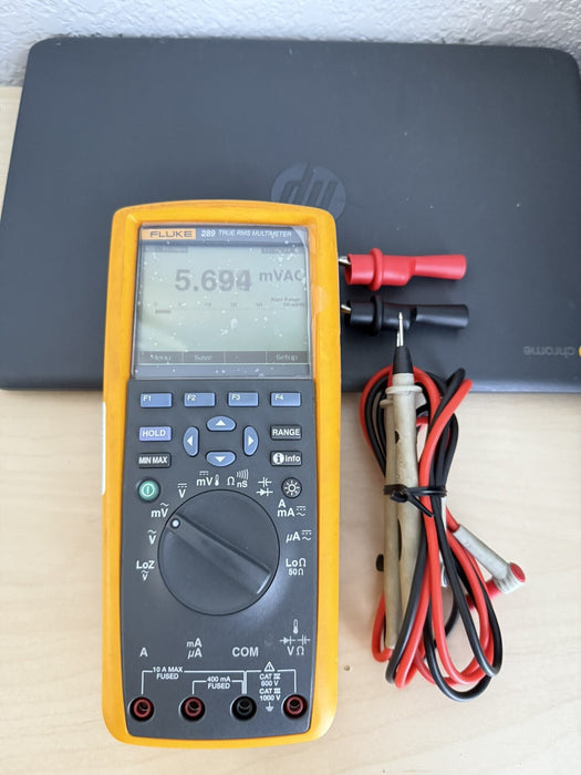 FLUKE 289 TRUE-RMS LOGGING MULTIMETER WITH LEADS CALIBRATED 2025