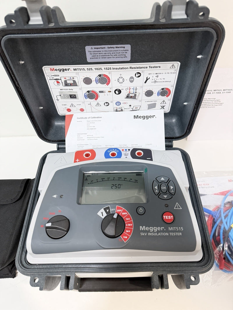 MEGGER MIT515 5KV INSULATION TESTER KIT W/ ACCESSORIES (NEW SEALED) SHIPS FREE
