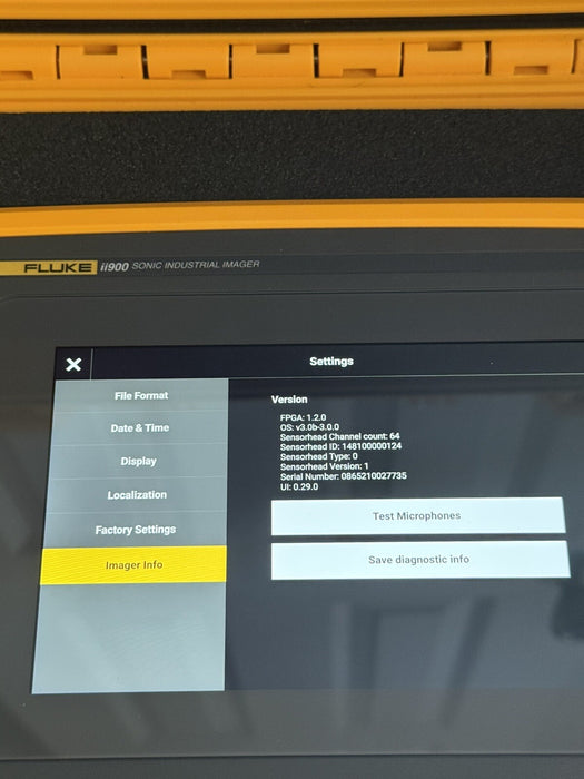 FLUKE II900 INDUSTRIAL ACOUSTIC IMAGER WITH BATTERIE & CHARGER