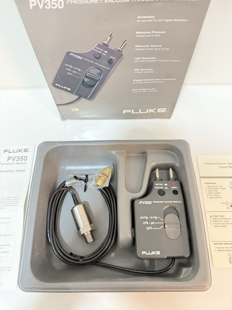 FLUKE PV350 PRESSURE VACUMM TRANSDUCER MODULE FREE SHIPPING