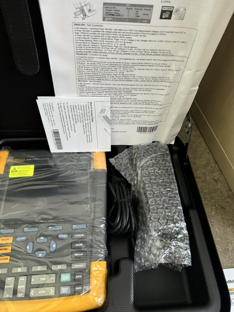 FLUKE 190M-4 4 CHANNEL 200 MHZ MEDICAL SCOPEMETER