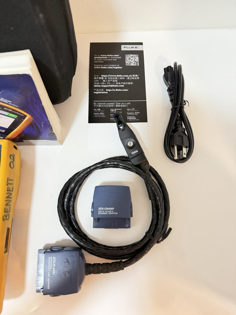 FLUKE NETWORKS DTX-1800 DTX CABLE ANALYZER KIT & PLA001 TESTED