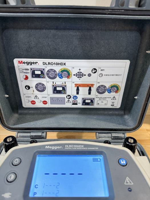 MEGGER DLRO10HDX 10A DIGITAL LOW RESISTANCE OHMMETER W/LEADS - SHIPS FAST