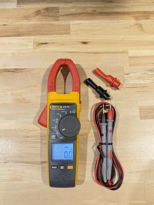 FLUKE 375FC TRMS CLAMP METER W/ LEADS & CLIPS (SHIPS FAST)