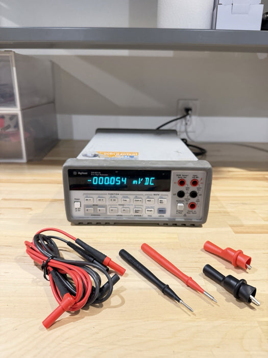 AGILENT 34401A 6 1/2 DIGIT MULTIMETER W/ LEADS (TESTED) SHIPS FAST