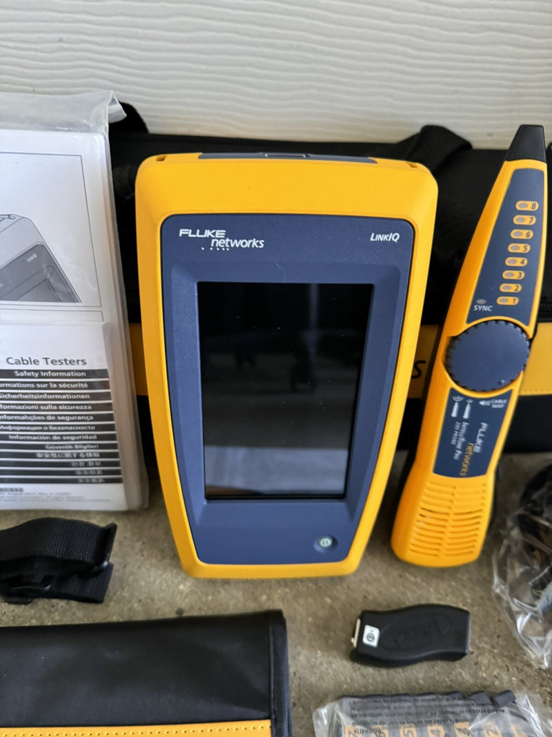 FLUKE NETWORKS LIQ-KIT LINKIQ TESTER & INTELLITONE PRO 200 CABLE NETWORK TESTER