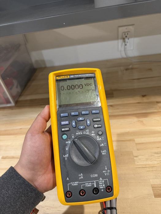 FLUKE 289 TRUE RMS ELECTRONIC LOGGING DIGITAL MULTIMETER W/ LEADS & CLIPS