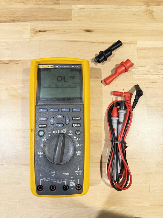 FLUKE 289 TRUE RMS ELECTRONIC LOGGING DIGITAL MULTIMETER W/ LEADS & CLIPS #5