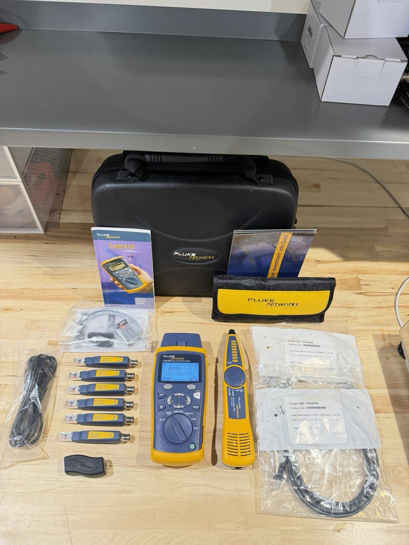 FLUKE NETWORKS CABLE IQ QUALIFICATION TESTER KIT TESTED