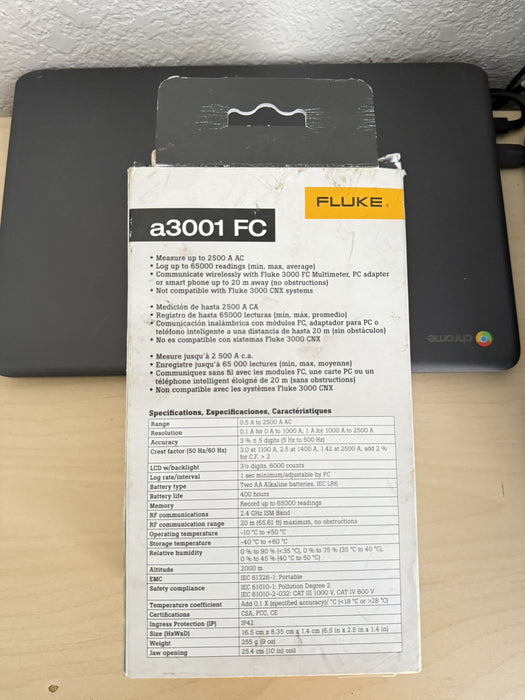 FLUKE A3001 FC WIRELESS iFLEX AC CURRENT MODULE (NEW SEALED)