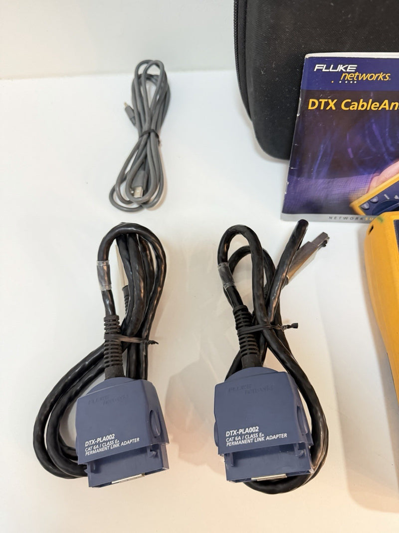 FLUKE NETWORKS DTX-1800 DTX CABLE ANALYZER KIT & PLA002 TESTED