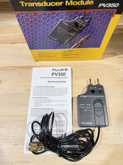 FLUKE PV350 PRESSURE VACUMM TRANSDUCER MODULE TESTED