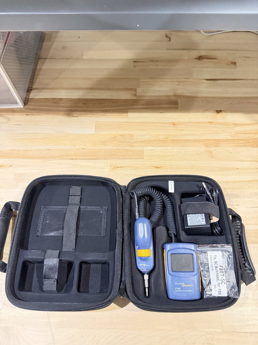 FLUKE NETWORKS FT500 FIBERINSPECTOR MINI FIBER OPTIC INSPECTION SCOPE KIT TESTED
