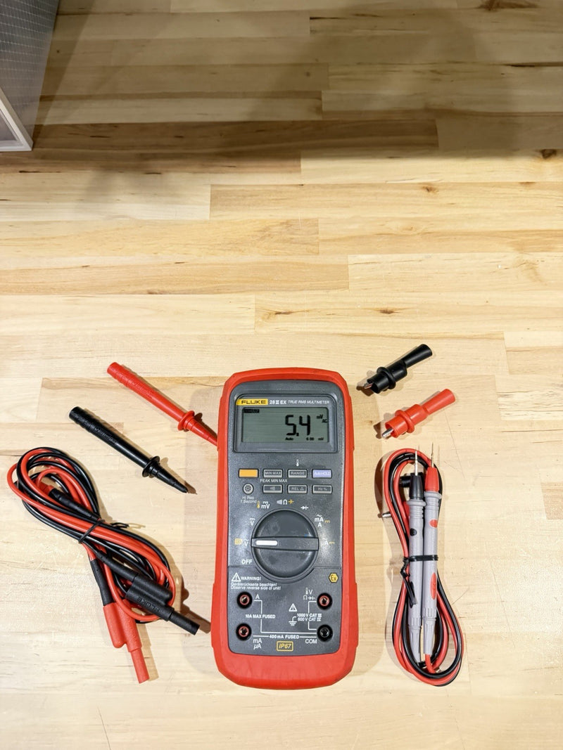 FLUKE 28 II EX TRUE RMS MULTIMETER WITH LEADS & CLIPS