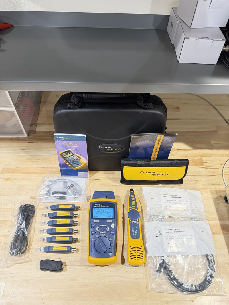 FLUKE NETWORKS CABLE IQ QUALIFICATION TESTER KIT TESTED