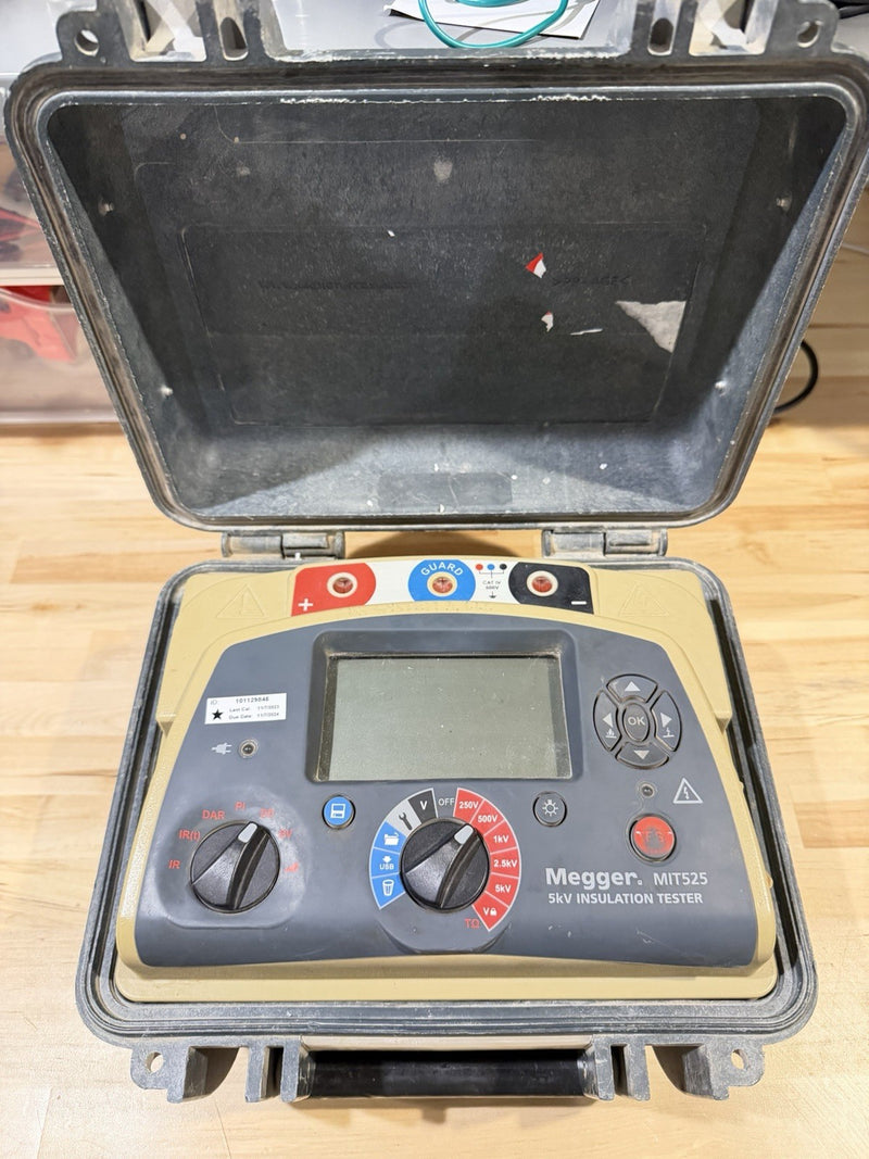 MEGGER MIT525 5-KV INSULATION RESISTANCE TESTER FOR PARTS
